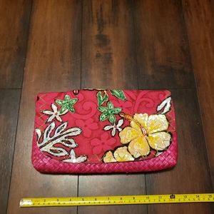 Beautiful Large Hand Sewn Floral Clutch